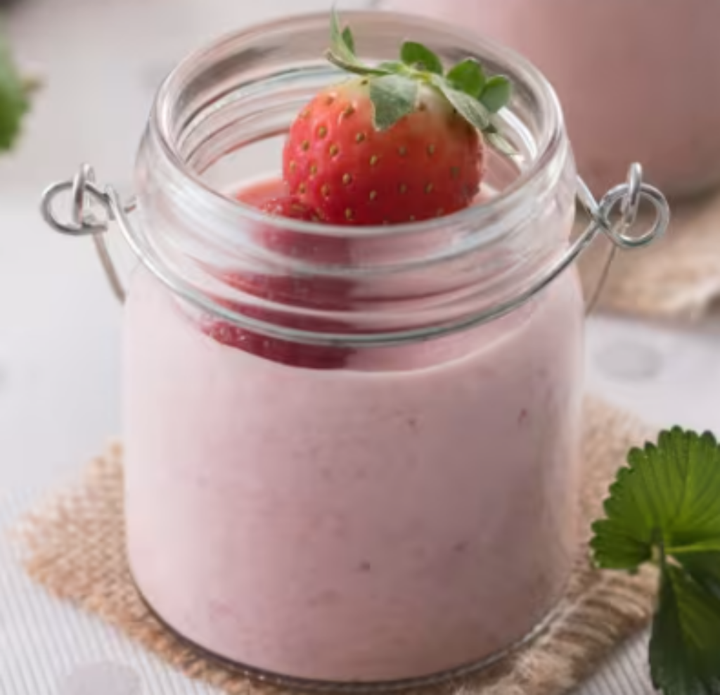 Aardbeien mousse